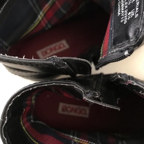 Bongo chunky ankle boots faux leather size 10 - Picture 6 of 7